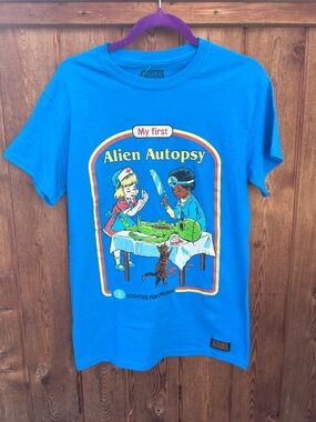 Steven Rhodes My First Alien Autopsy Graphic Cotton Tee Size S NWT